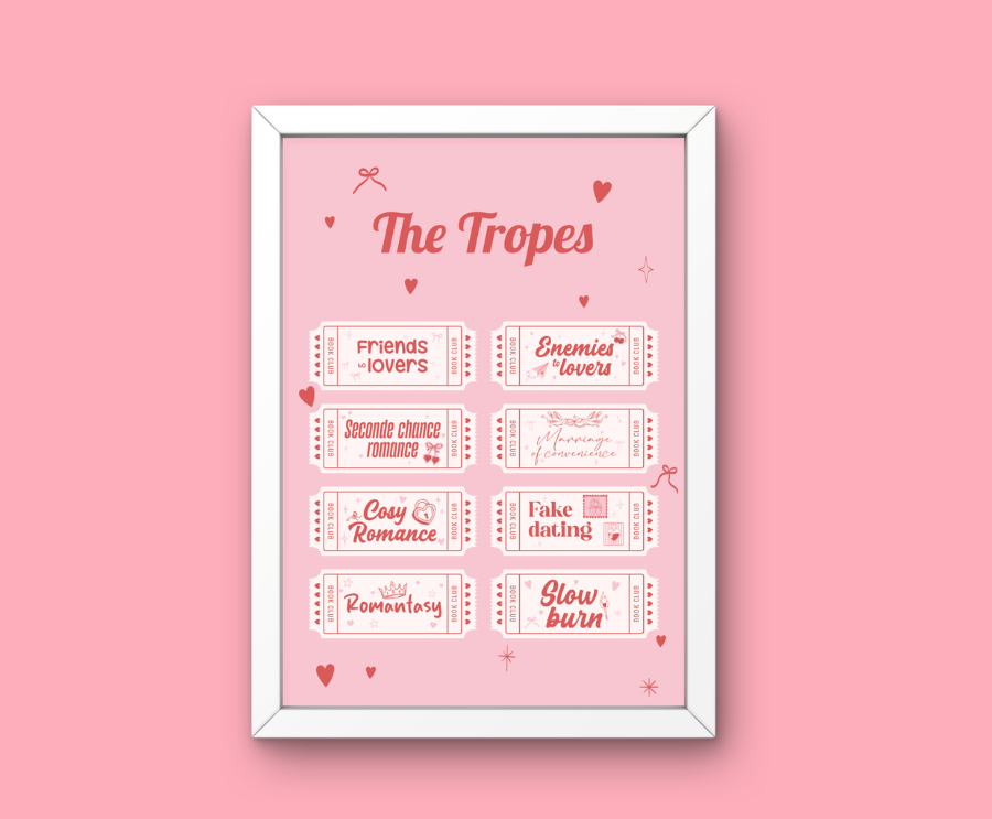 Affiche The Tropes Book Club ♥ Collection Tickets Tropes
