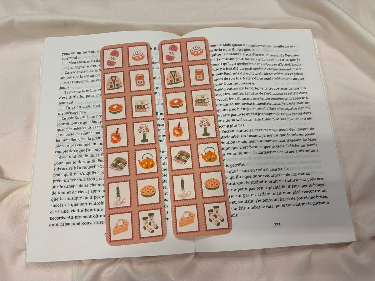 Marque-pages ♥ Timbres d'automne ♥