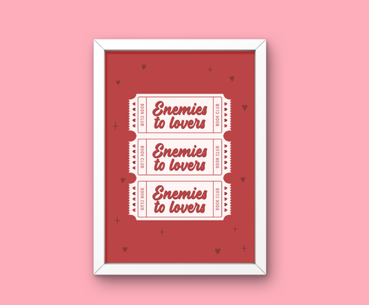 Affiche Enemies to Lovers Book Club ♥ Collection Tickets Tropes