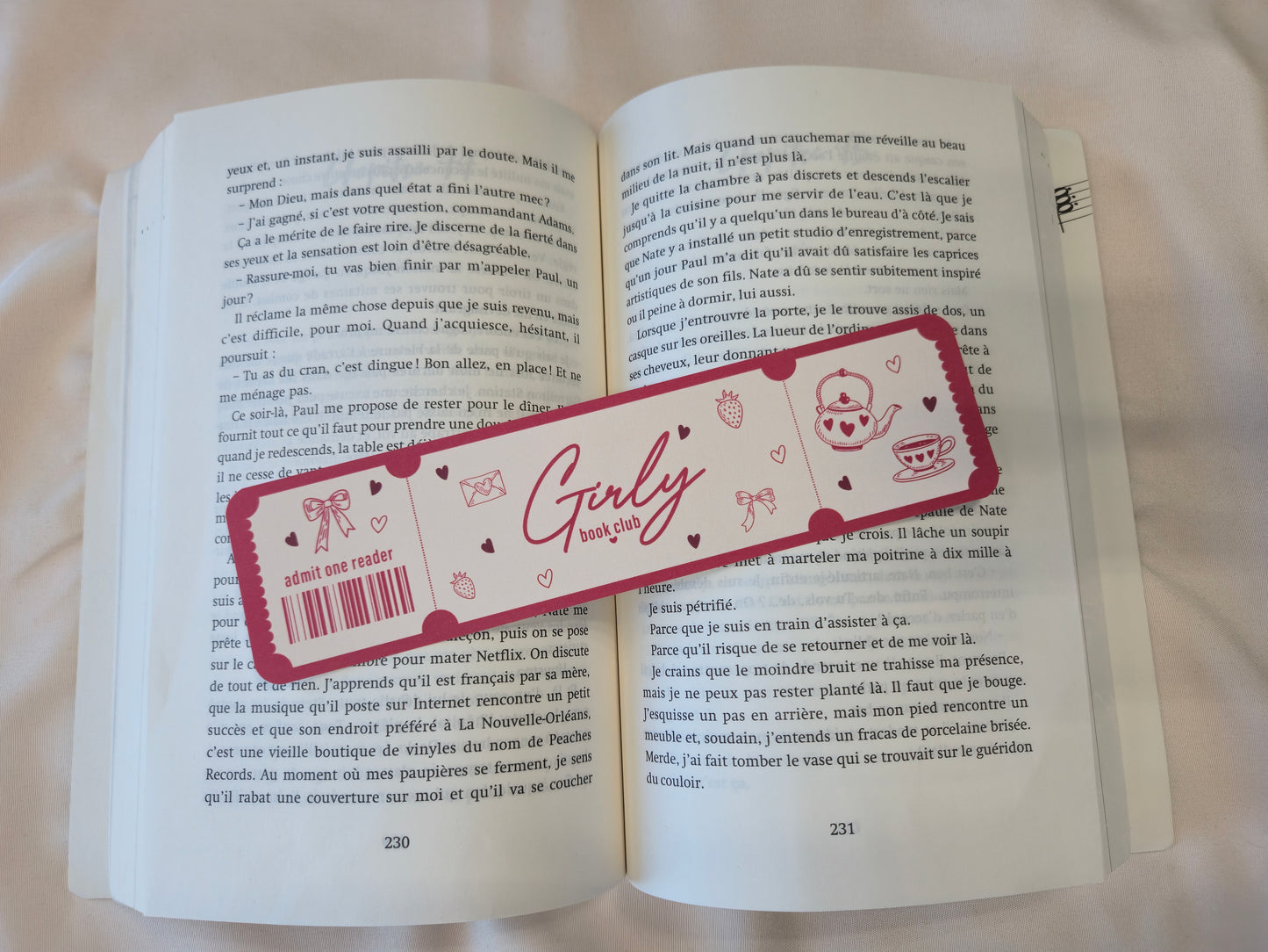Marque-page Girly ♥ Collection Book Club
