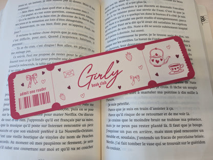 Marque-page Girly ♥ Collection Book Club