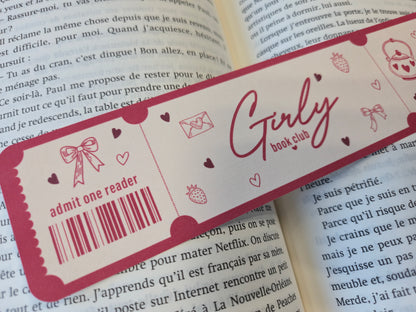 Marque-page Girly ♥ Collection Book Club