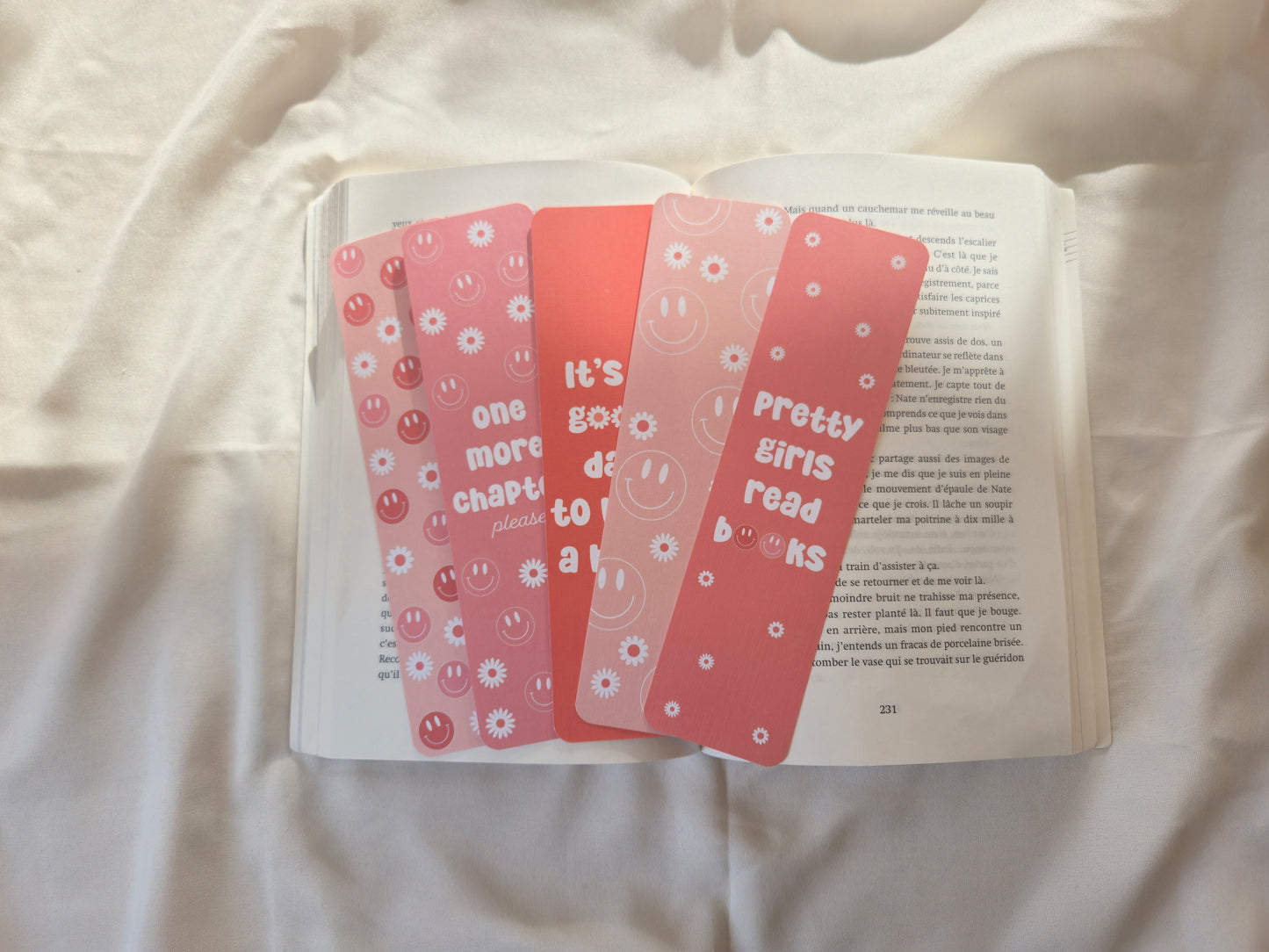Smiley & Flower Bookmarks