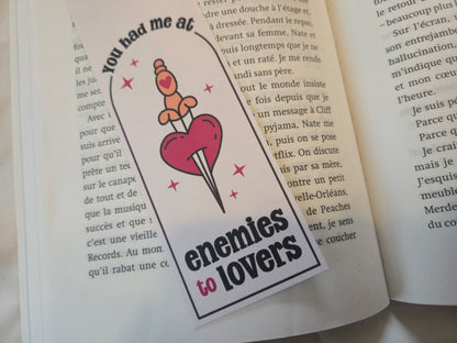 Marque-page Enemies to Lovers ♥