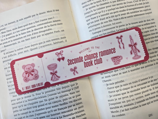 Marque-page Seconde Chance Romance Book Club ♥ Collection Tropes