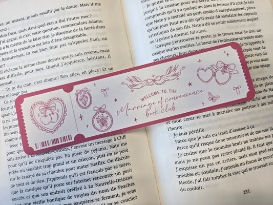 Marque-page Marriage of convenience Book Club ♥ Collection Tropes