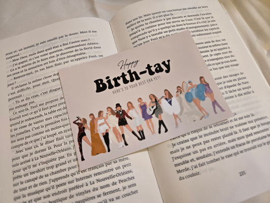 Carte d'anniversaire Happy Birth-Tay ♥ Collection Taylor Swift