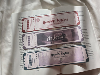 Marque-pages Tickets pour Poudlard ♥ Collection Harry Potter