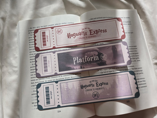 Hogwarts Ticket Bookmarks ♥ Harry Potter Collection