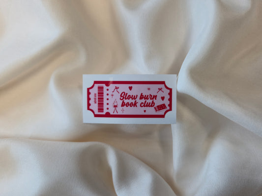 Slow Burn Book Club Sticker ♥ Tropes Collection