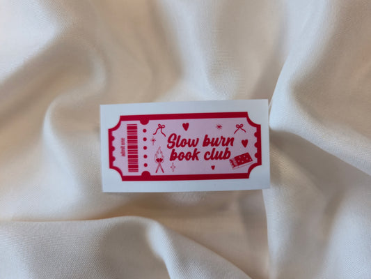 Slow Burn Book Club Sticker ♥ Tropes Collection
