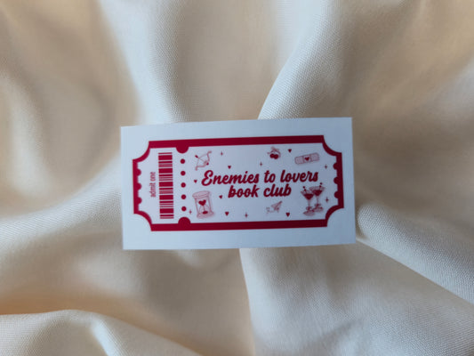 Enemies to Lovers Book Club Sticker ♥ Tropes Collection