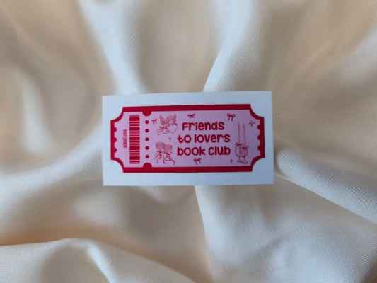 Friends to Lovers Book Club Sticker ♥ Tropes Collection
