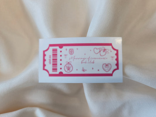 Marriage of Convenience Book Club Sticker ♥ Tropes Collection