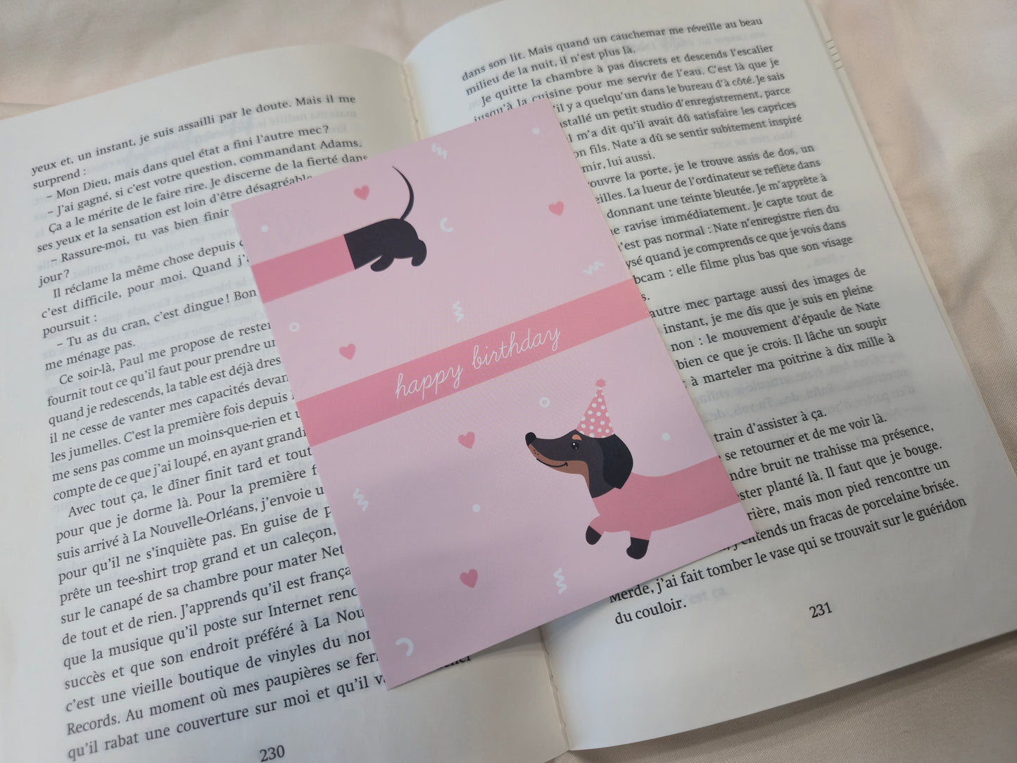 Carte d'anniversaire Teckel - Chien saucisse ♥
