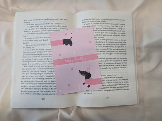 Dachshund Birthday Card - Sausage Dog ♥