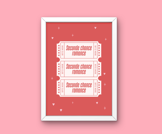 Affiche Seconde Chance Romance Book Club ♥ Collection Tickets Tropes