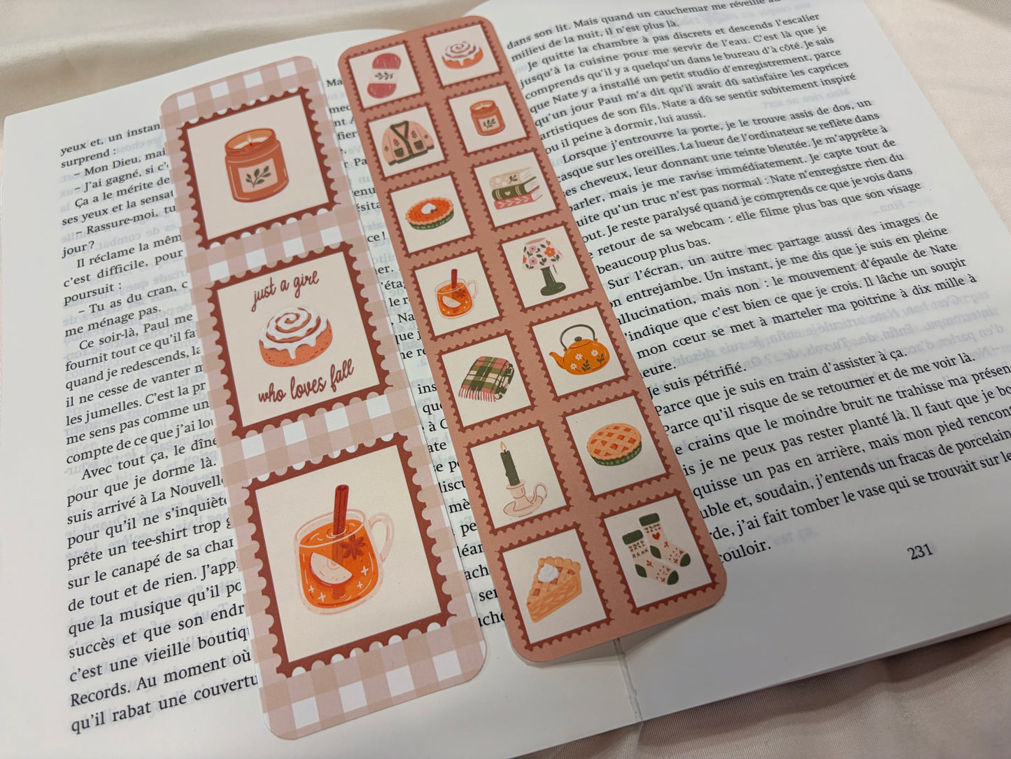 Marque-pages ♥ Timbres d'automne ♥