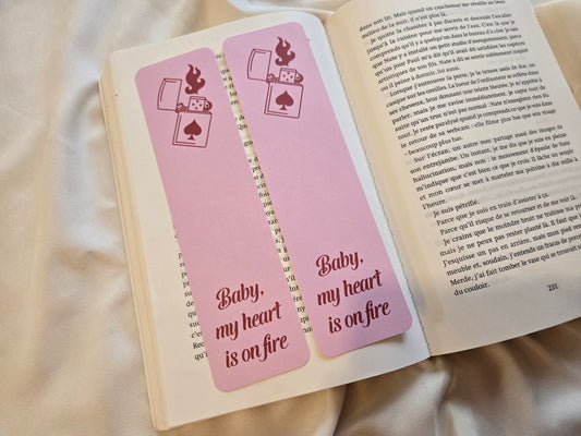 Marque-page ♥ Baby my heart is on fire ♥
