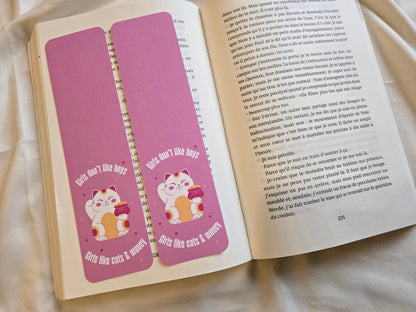 Marque-pages Girls don’t like boys, girls like cats and money ♥