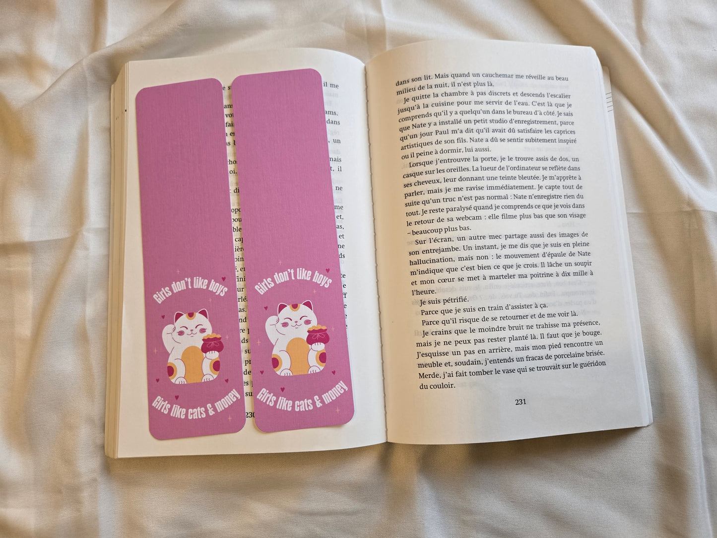Marque-pages Girls don’t like boys, girls like cats and money ♥