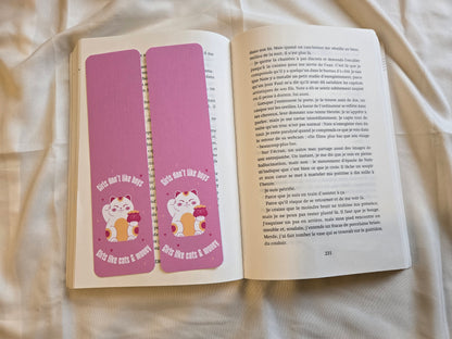 Marque-pages Girls don’t like boys, girls like cats and money ♥