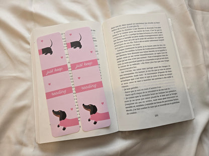 Marque-pages Teckel - Chien saucisse ♥