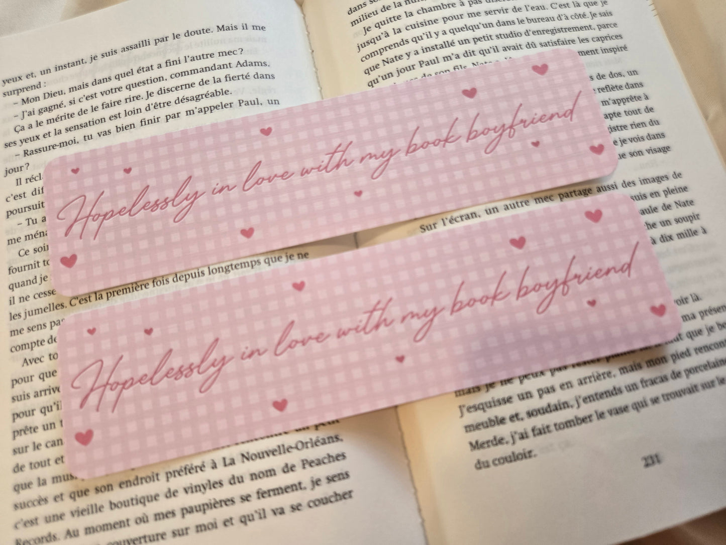 Marque-page Vichy ♥ My book boyfriend