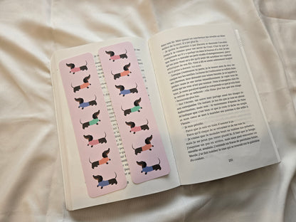 Marque-pages Teckel - Chien saucisse ♥