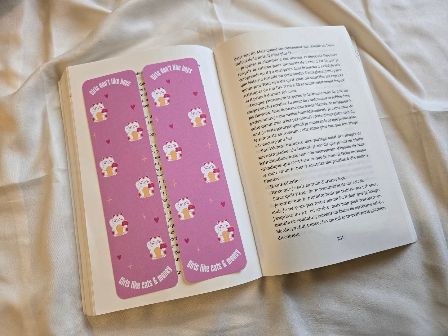 Marque-pages Girls don’t like boys, girls like cats and money ♥