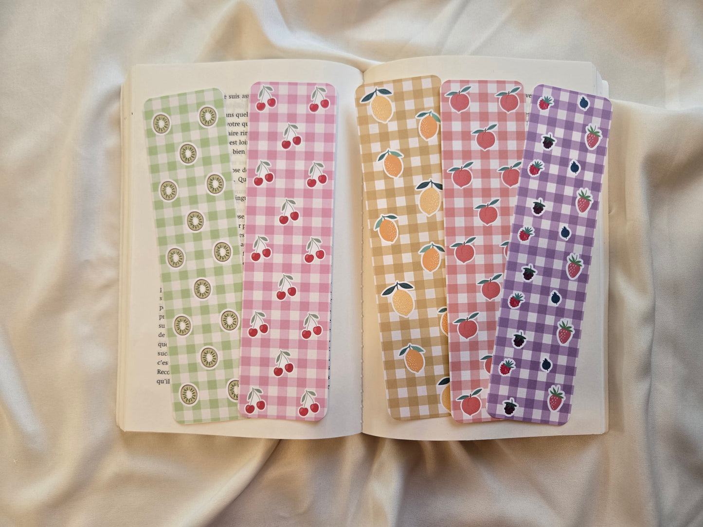 Marque-pages Vichy ♥ Fruits