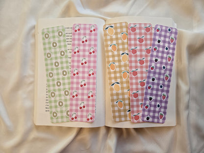 Marque-pages Vichy ♥ Fruits