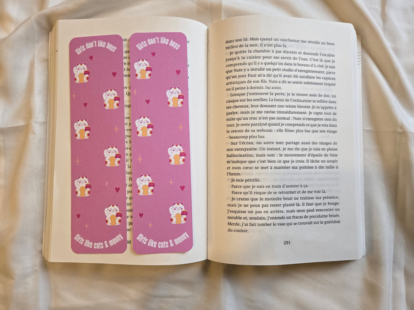 Marque-pages Girls don’t like boys, girls like cats and money ♥
