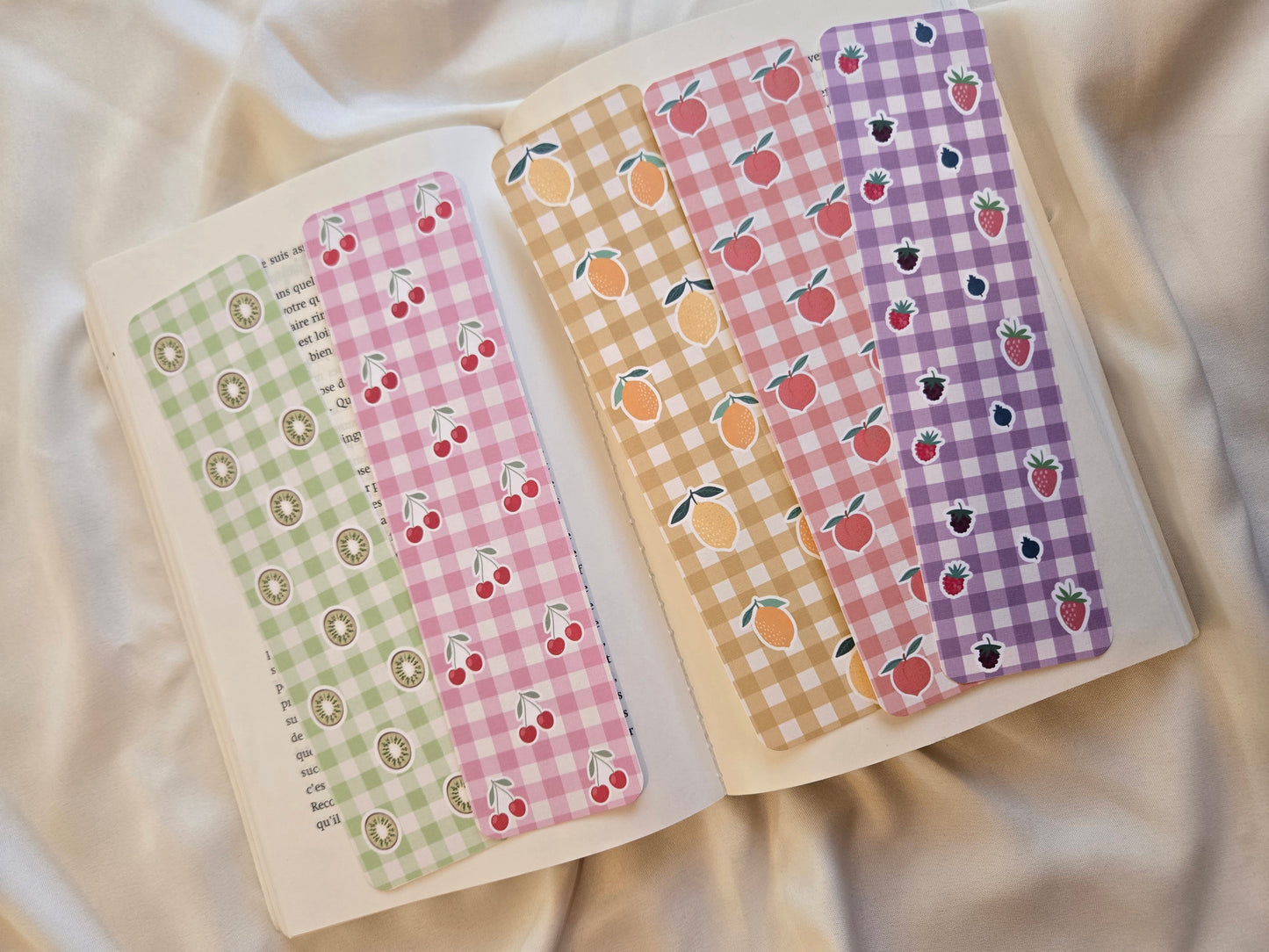 Marque-pages Vichy ♥ Fruits