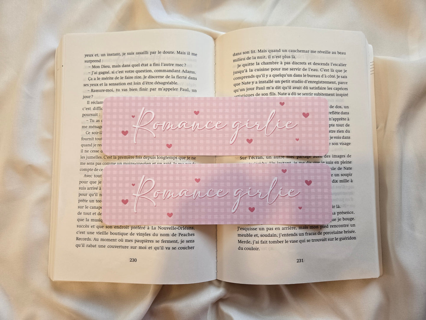 Marque-page Vichy ♥ Romance Girlie