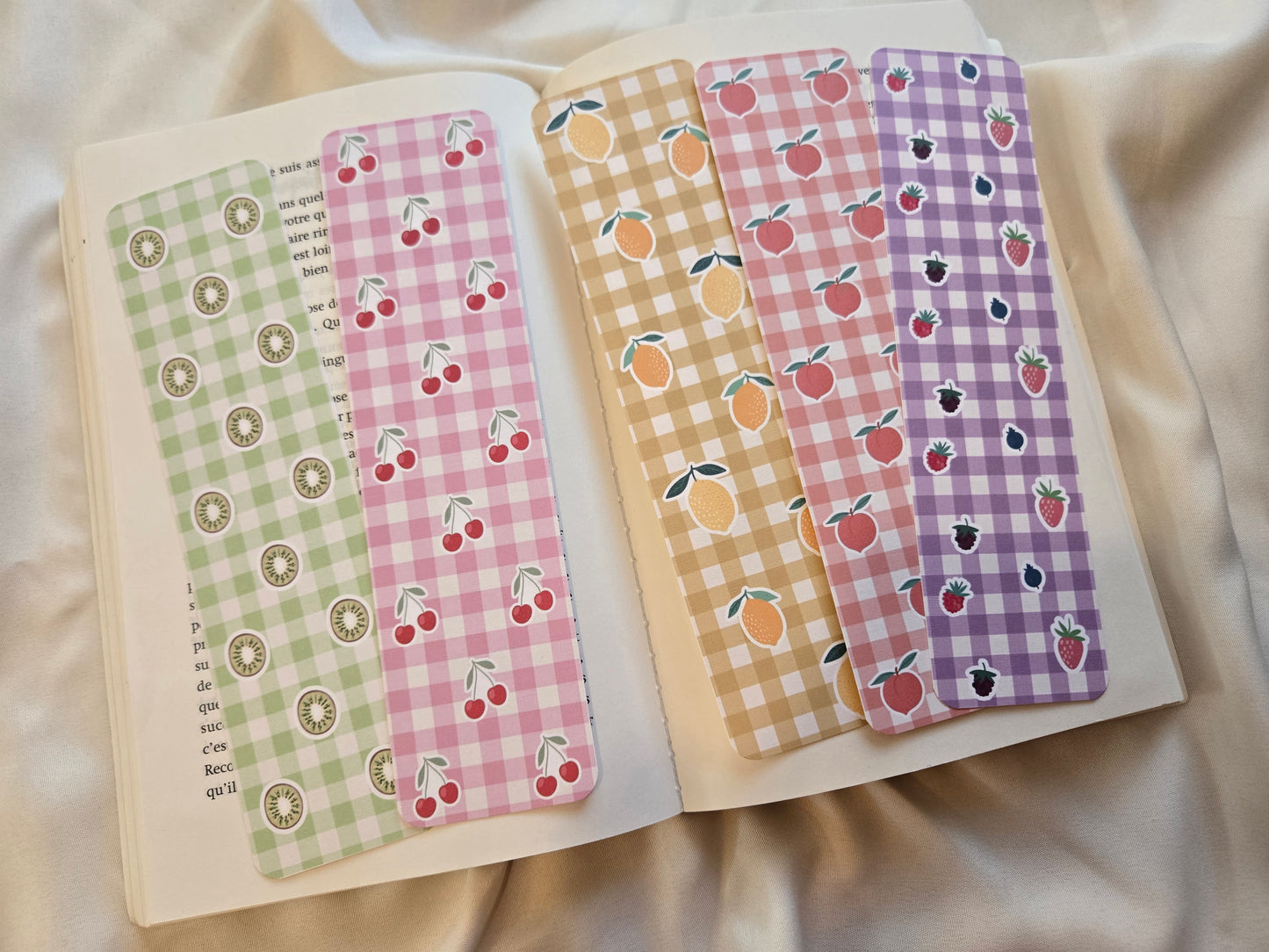 Marque-pages Vichy ♥ Fruits