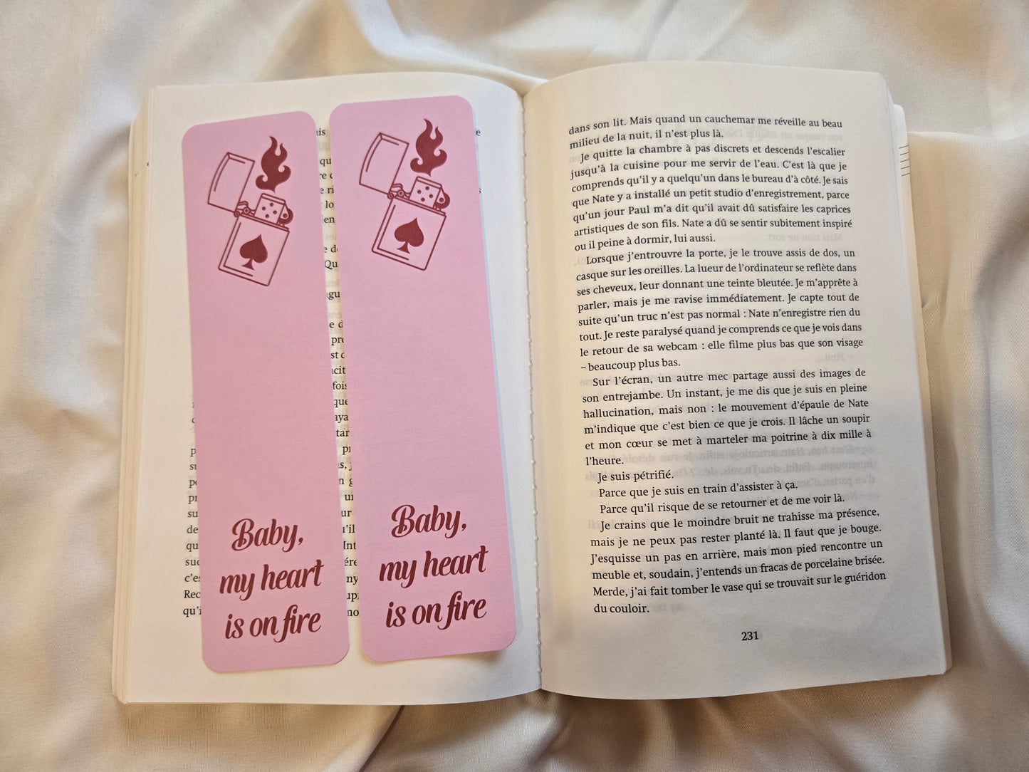 Marque-page ♥ Baby my heart is on fire ♥