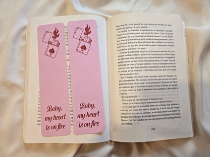 Marque-page ♥ Baby my heart is on fire ♥